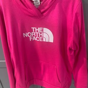 Pink northface hoodie/sweatshirt plus